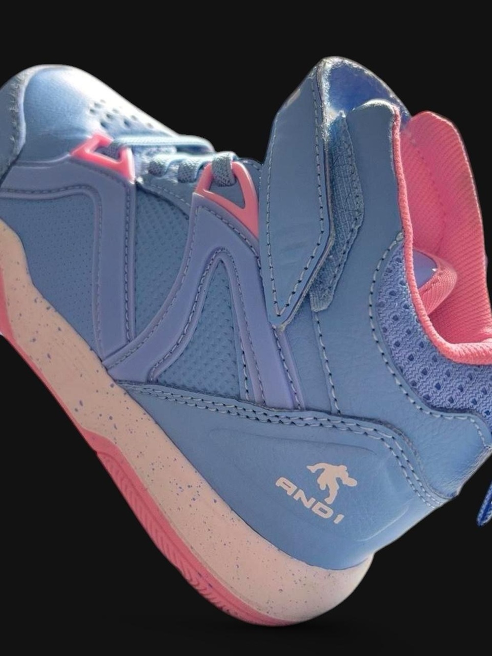 And1 Kids Sky Blue & Pink High-Top Sneakers